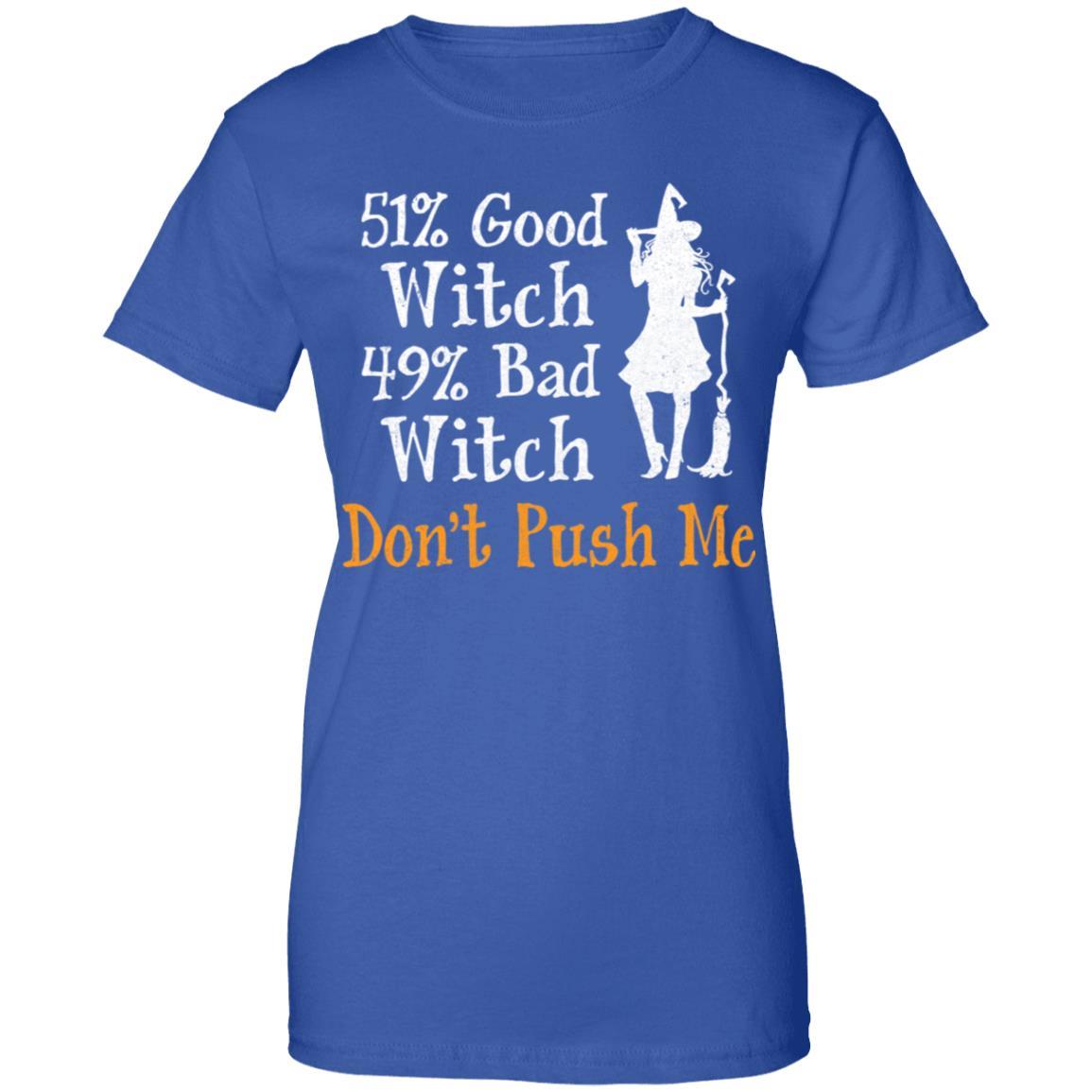 51% Good Witch 49% Bad Witch Halloween Costume Gift-T-Shirt & Tank Top-Women's T-Shirt-Royal