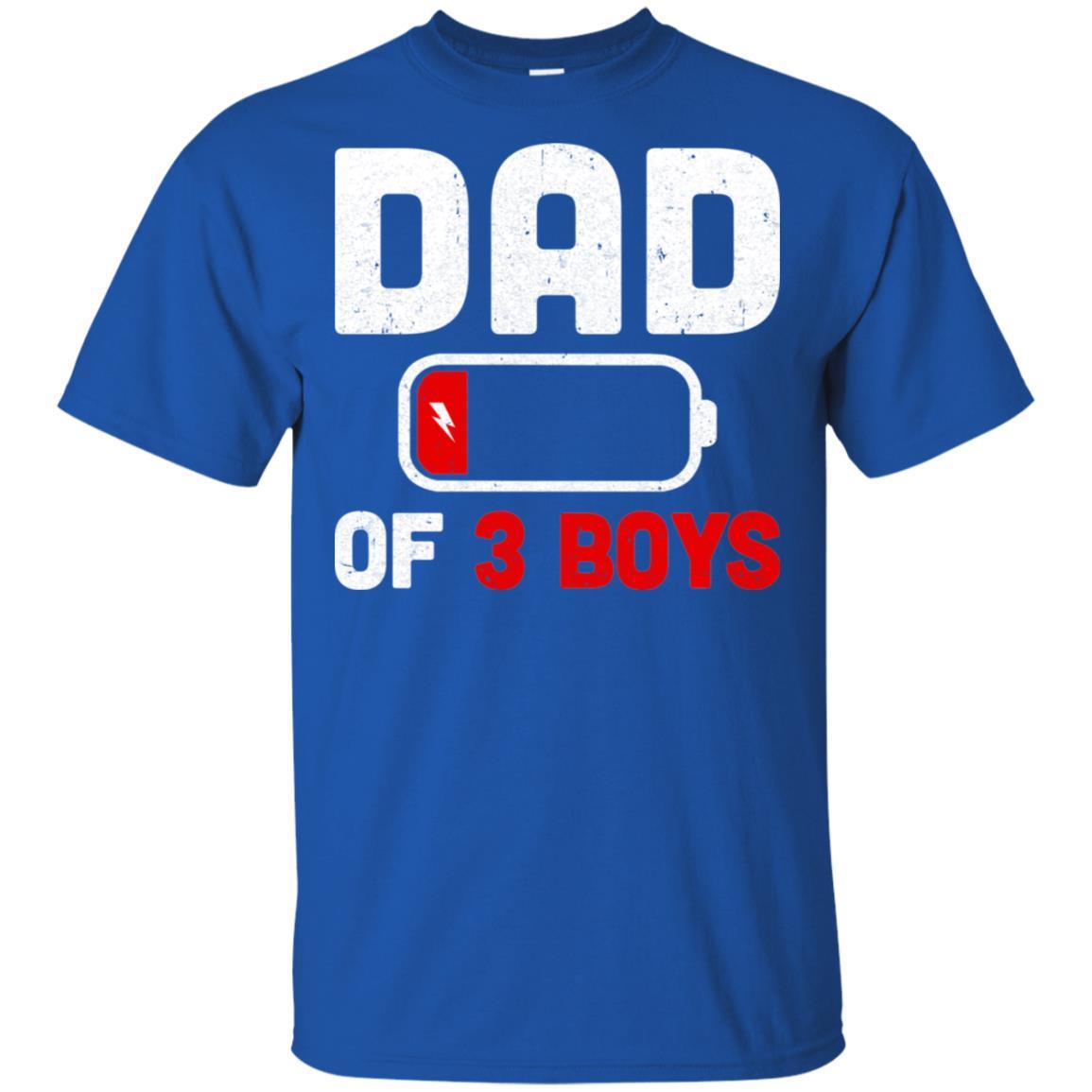 Funny Dad Of 3 Boys Fathers Day Gifts-T-Shirt & Hoodie-Classic T-Shirt-Royal