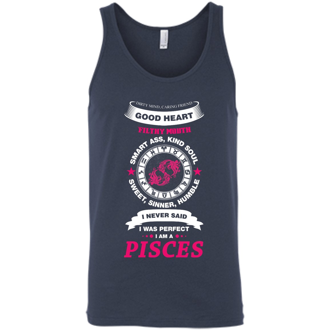 I Never Said I Was Perfect I Am A PISCES-T-Shirt & Hoodie-Unisex Tank-Navy