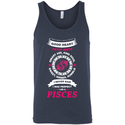 I Never Said I Was Perfect I Am A PISCES-T-Shirt & Hoodie-Unisex Tank-Navy