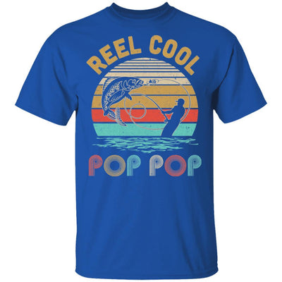Vintage Reel Cool Pop Pop Fish Fishing Father's Day Gift-T-Shirt & Hoodie-Classic T-Shirt-Royal