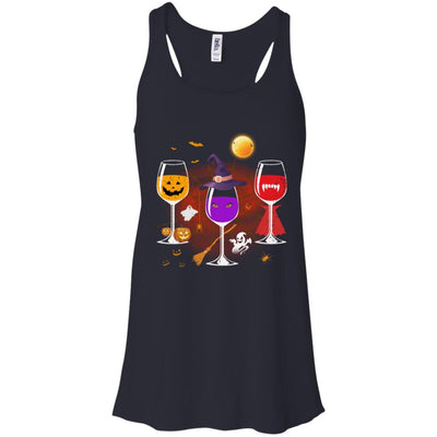 Wine Glass Of Witchcraft Funny Halloween-T-Shirt & Tank Top-Women's Flowy Racerback Tank-Midnight