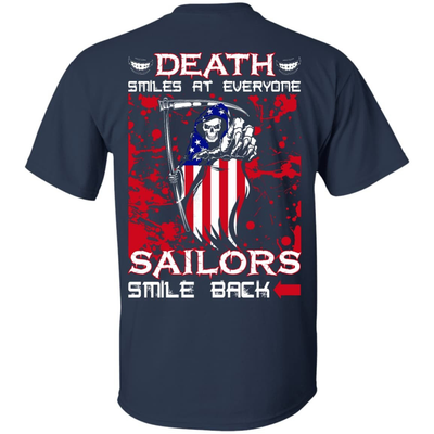 Death Smiles At Everyone Sailors Smile Back-T-Shirt & Hoodie-Classic T-Shirt-Navy