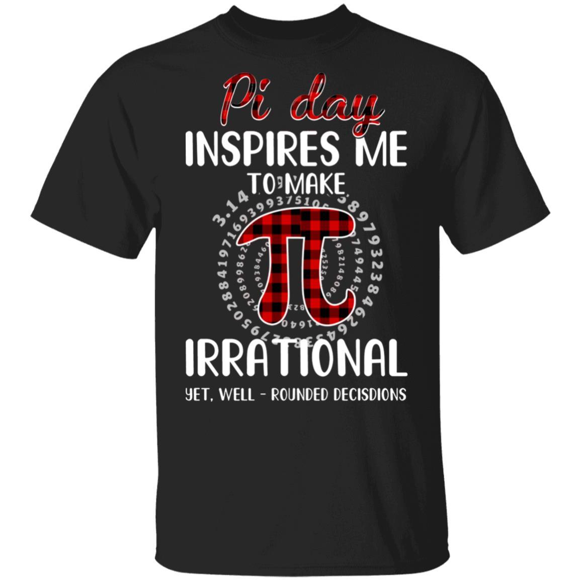 Pi Day Inspires Me To Make Irrational Red Plaid-T-Shirt & Hoodie-Classic T-Shirt-Black