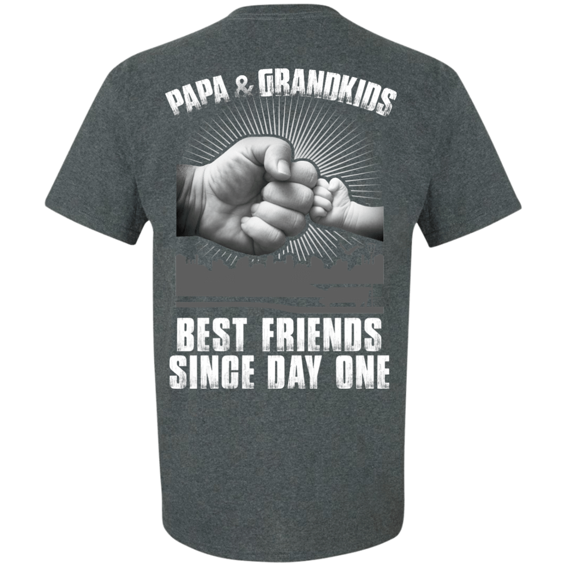 Papa And Grandkids Best Friends Single Day One-T-Shirt & Hoodie-Classic T-Shirt-Dark Heather