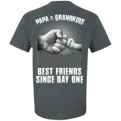 Papa And Grandkids Best Friends Single Day One-T-Shirt & Hoodie-Classic T-Shirt-Dark Heather