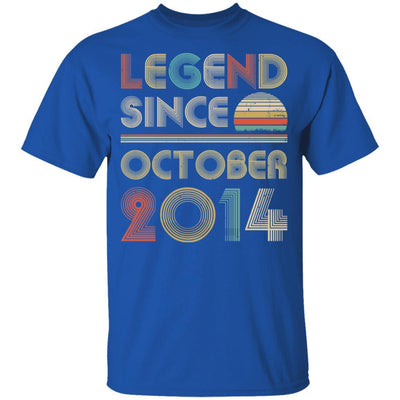 Legend Since October 2014 Vintage 7th Birthday Gifts Youth-Youth Shirt-Youth T-Shirt-Royal