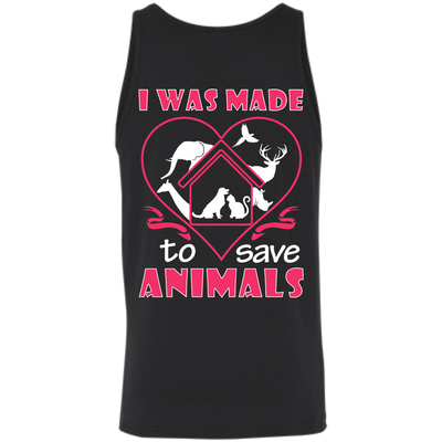 I Was Made To Save Animals-T-Shirt & Hoodie-Unisex Tank-Black