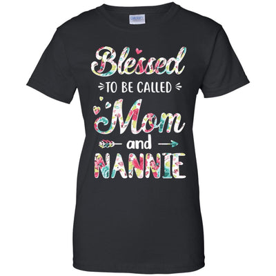 Mothers Day Gifts Blessed To Be Called Mom And Nannie-T-Shirt & Hoodie-Women's T-Shirt-Black