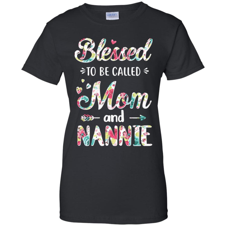 Mothers Day Gifts Blessed To Be Called Mom And Nannie-T-Shirt & Hoodie-Women's T-Shirt-Black
