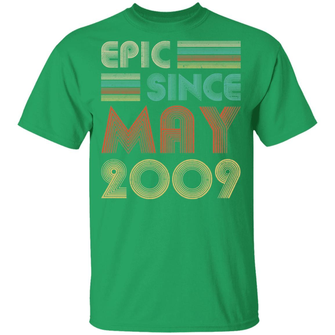 Epic Since May 2009 Vintage 12th Birthday Gifts Youth-Youth Shirt-Youth T-Shirt-Irish Green