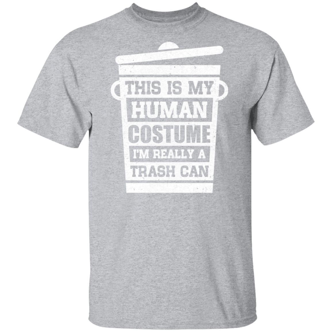 Trash Can Halloween Costume Funny-T-Shirt & Hoodie-Classic T-Shirt-Sport Grey