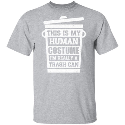 Trash Can Halloween Costume Funny-T-Shirt & Hoodie-Classic T-Shirt-Sport Grey