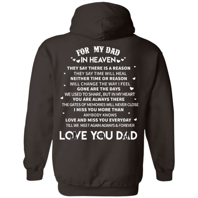 For My Dad In Heaven-T-Shirt & Hoodie-Pullover Hoodie-Dark Chocolate