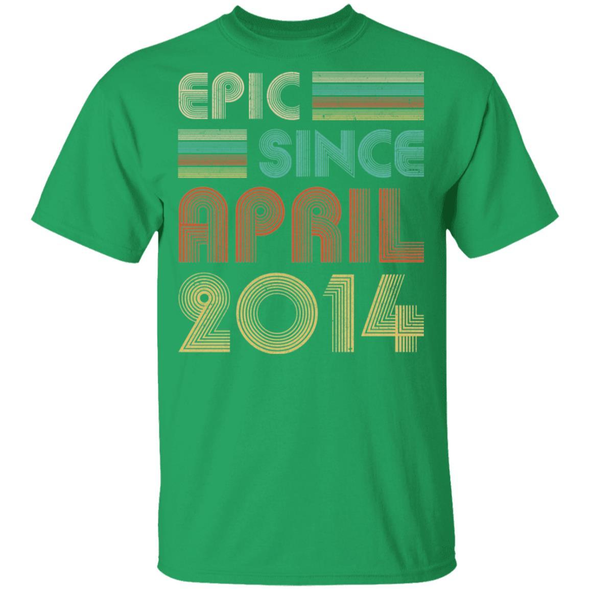 Epic Since April 2014 Vintage 7th Birthday Gifts Youth-Youth Shirt-Youth T-Shirt-Irish Green