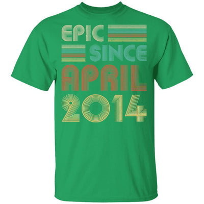Epic Since April 2014 Vintage 7th Birthday Gifts Youth-Youth Shirt-Youth T-Shirt-Irish Green