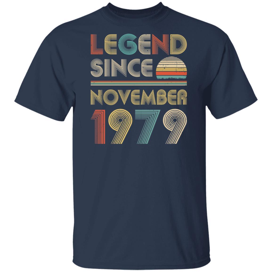 Legend Since November 1979 Vintage 42th Birthday Gifts-T-Shirt & Hoodie-Classic T-Shirt-Navy