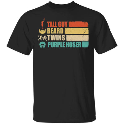 Perfect Gift For Dude Tall Guy Beard Twins Purple Hoser-T-Shirt & Hoodie-Classic T-Shirt-Black