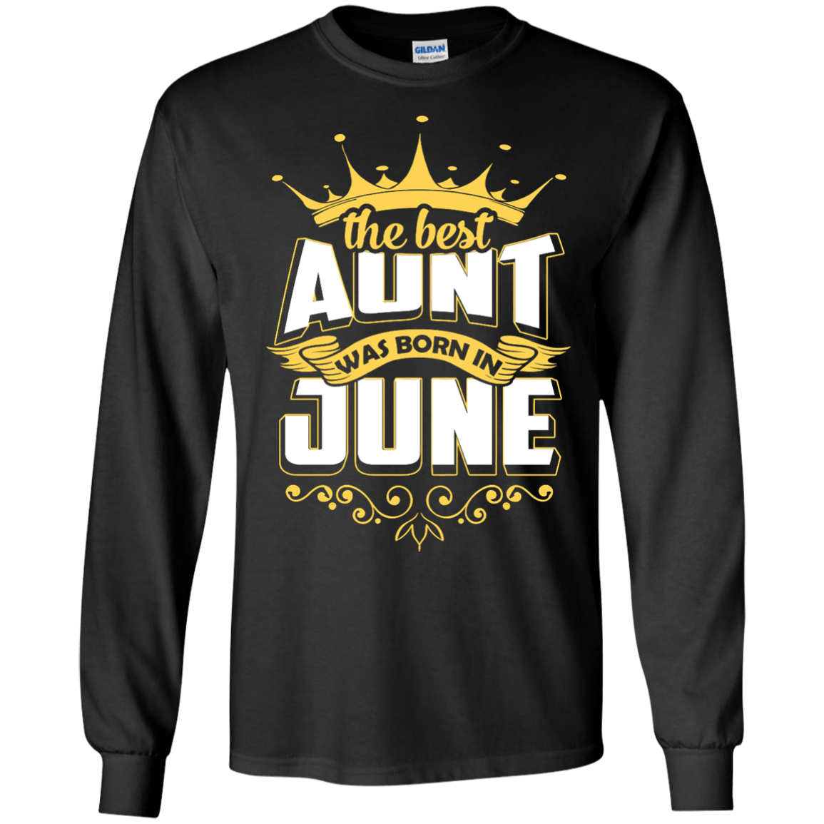 The Best Aunt Was Born In June-T-Shirt & Hoodie-Long Sleeve T-Shirt-Black