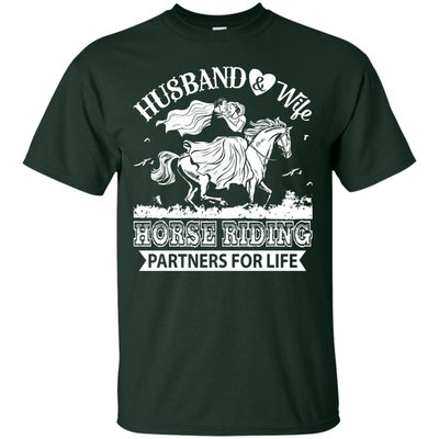Husband And Wife Horse Riding Partners for life-T-Shirt & Hoodie-Classic T-Shirt-Forest Green