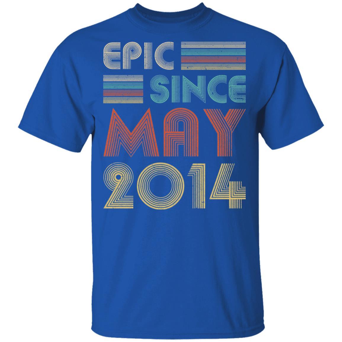 Epic Since May 2014 Vintage 7th Birthday Gifts Youth-Youth Shirt-Youth T-Shirt-Royal