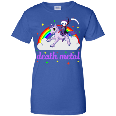Rainbow Death Metal Rocker Unicorn-T-Shirt & Hoodie-Women's T-Shirt-Royal