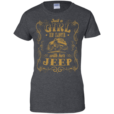 Just A Girl In Love With Her Jeep-T-Shirt & Hoodie-Women's T-Shirt-Dark Heather