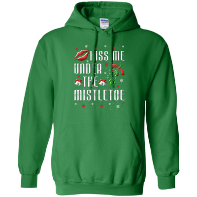 Kiss Me Under The Mistletoe-T-Shirt & Hoodie-Pullover Hoodie-Irish Green