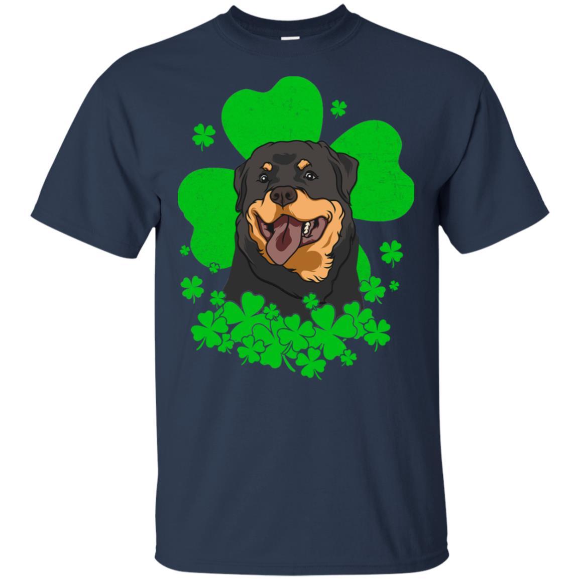 Rottweiler St. Patrick's Day Clovers-T-Shirt & Hoodie-Classic T-Shirt-Navy