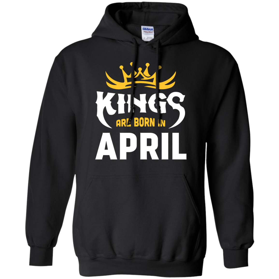 Kings Are Born In April-T-Shirt & Hoodie-Pullover Hoodie-Black
