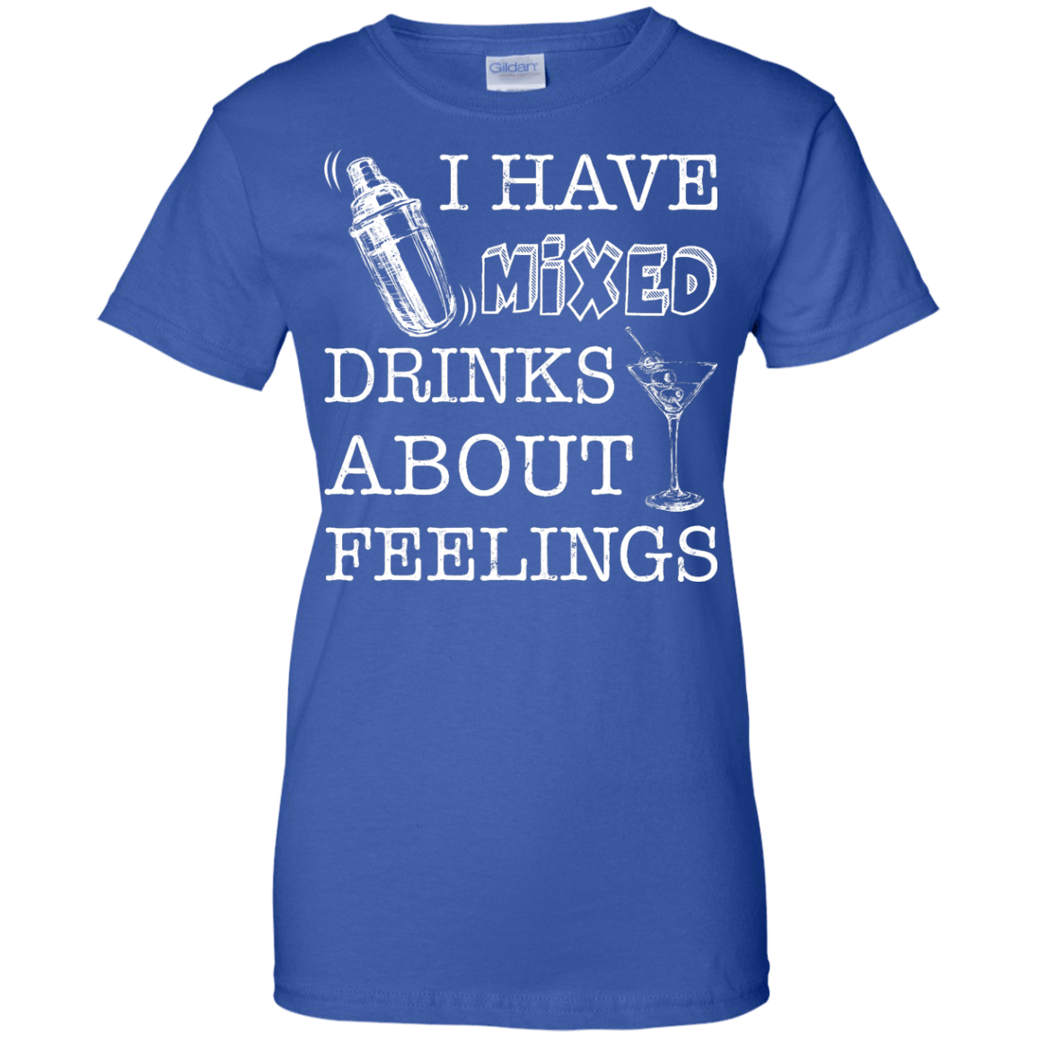 I Have Mixed Drinks About Feelings-T-Shirt & Hoodie-Women's T-Shirt-Royal