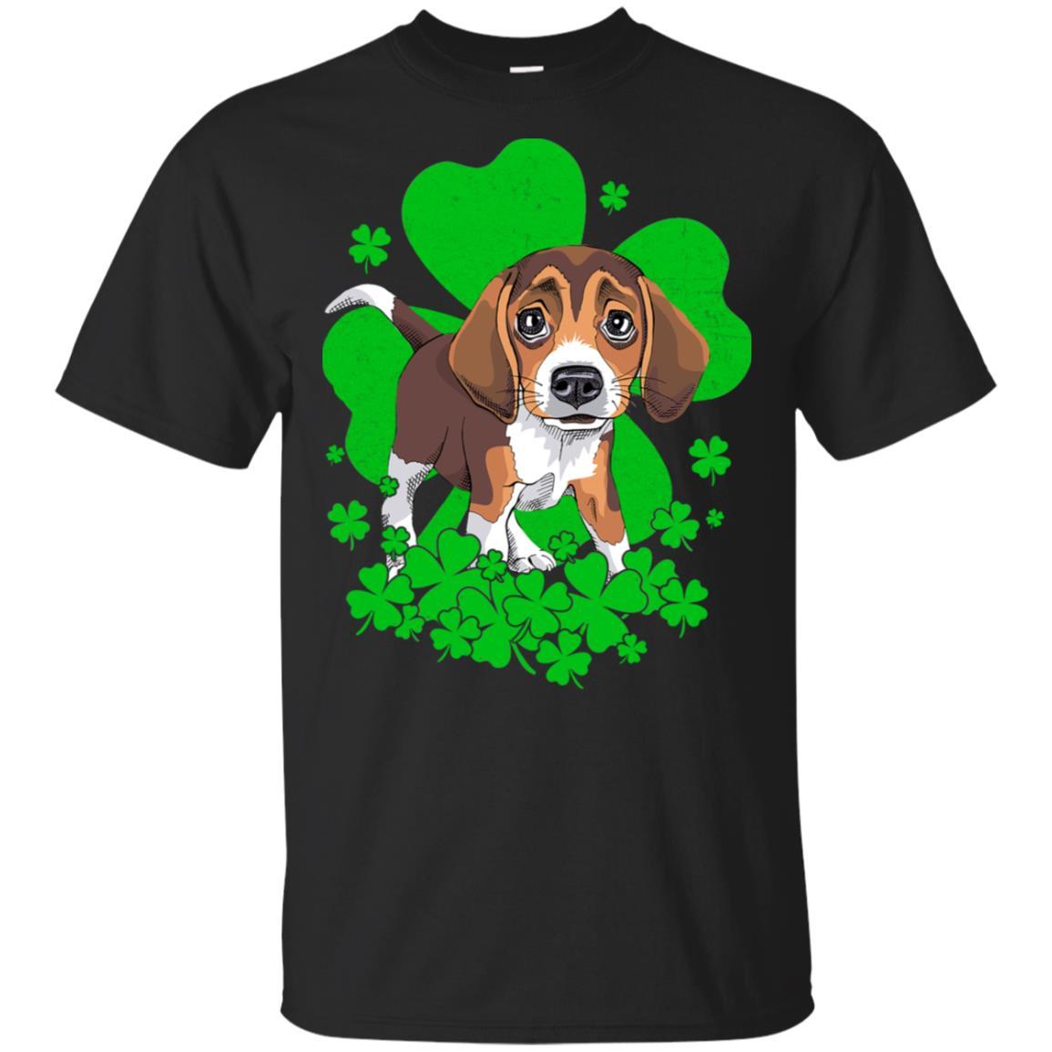 Beagle St. Patrick's Day Clovers-T-Shirt & Hoodie-Classic T-Shirt-Black