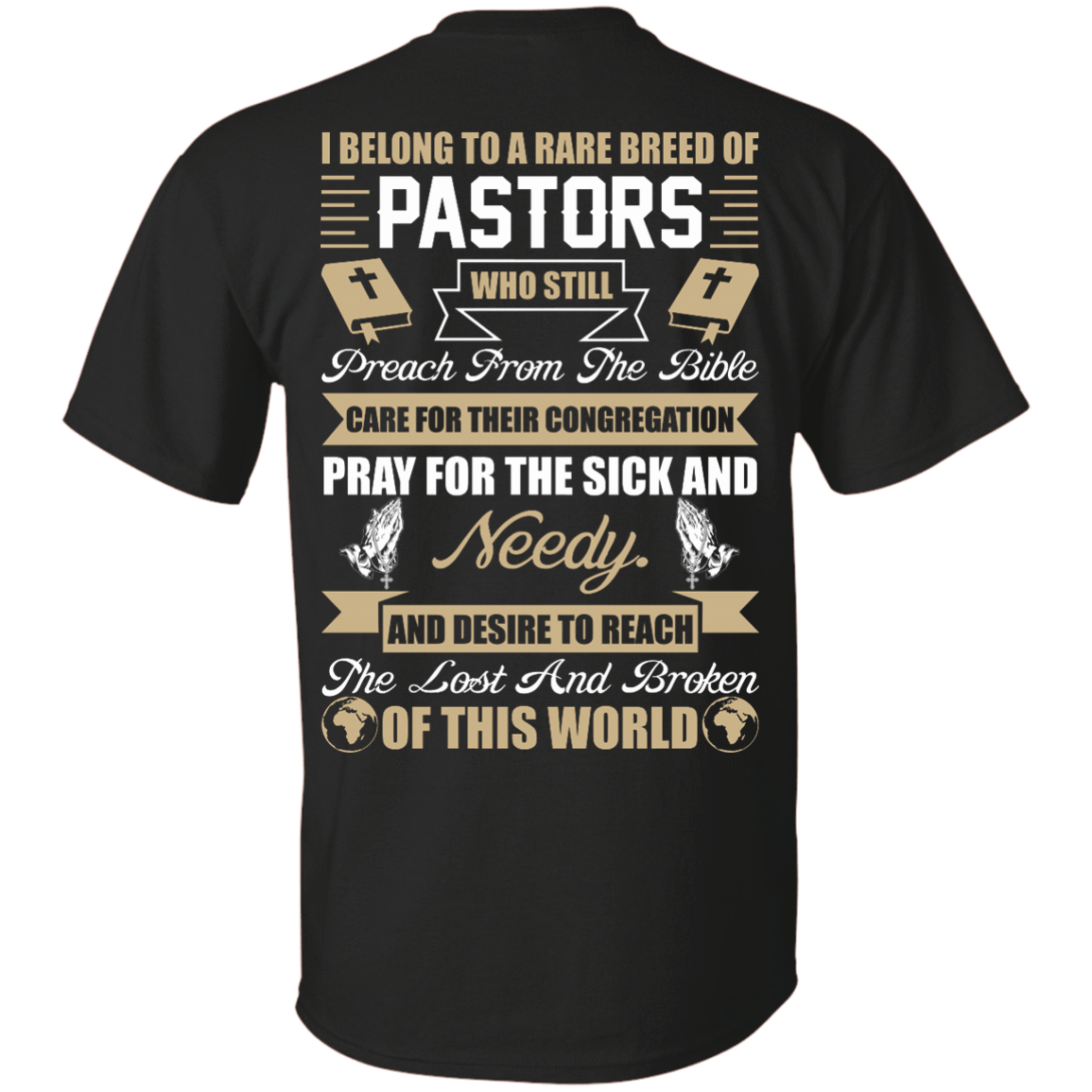 I Belong To A Rare Breed Of Pastors-T-Shirt & Hoodie-Classic T-Shirt-Black
