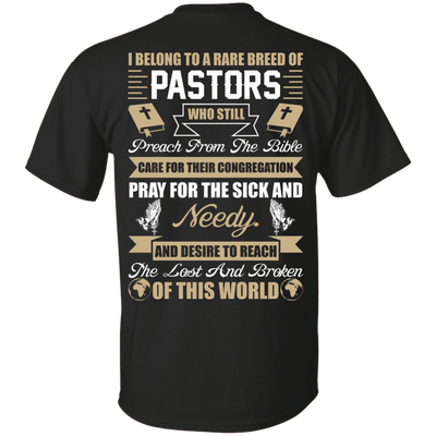I Belong To A Rare Breed Of Pastors-T-Shirt & Hoodie-Classic T-Shirt-Black