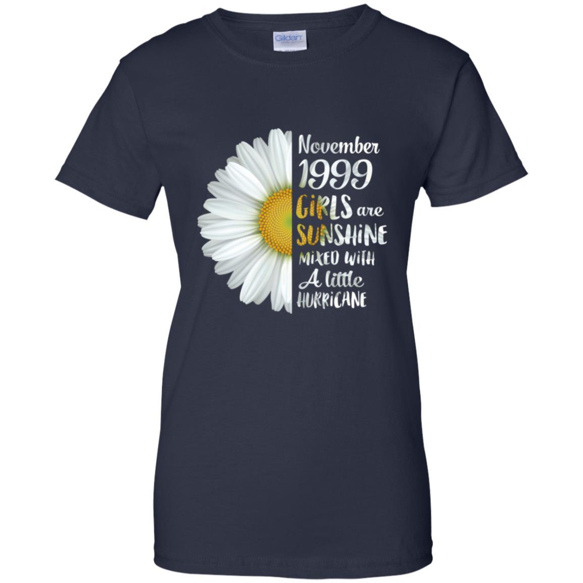 November Girls 1999 22th Birthday Gifts-T-Shirt & Tank Top-Women's T-Shirt-Navy