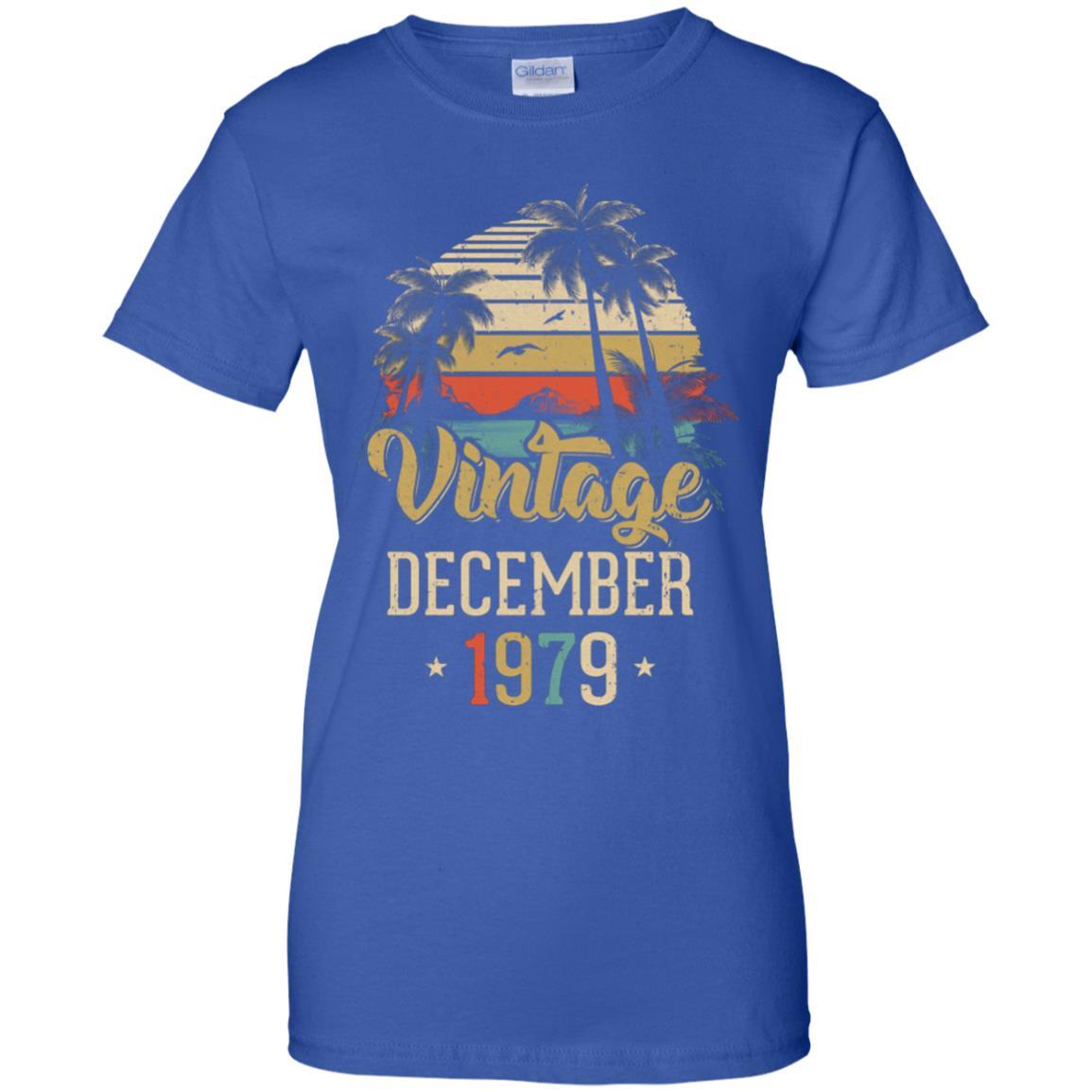 Retro Classic Vintage December 1979 42th Birthday Gift-T-Shirt & Hoodie-Women's T-Shirt-Royal