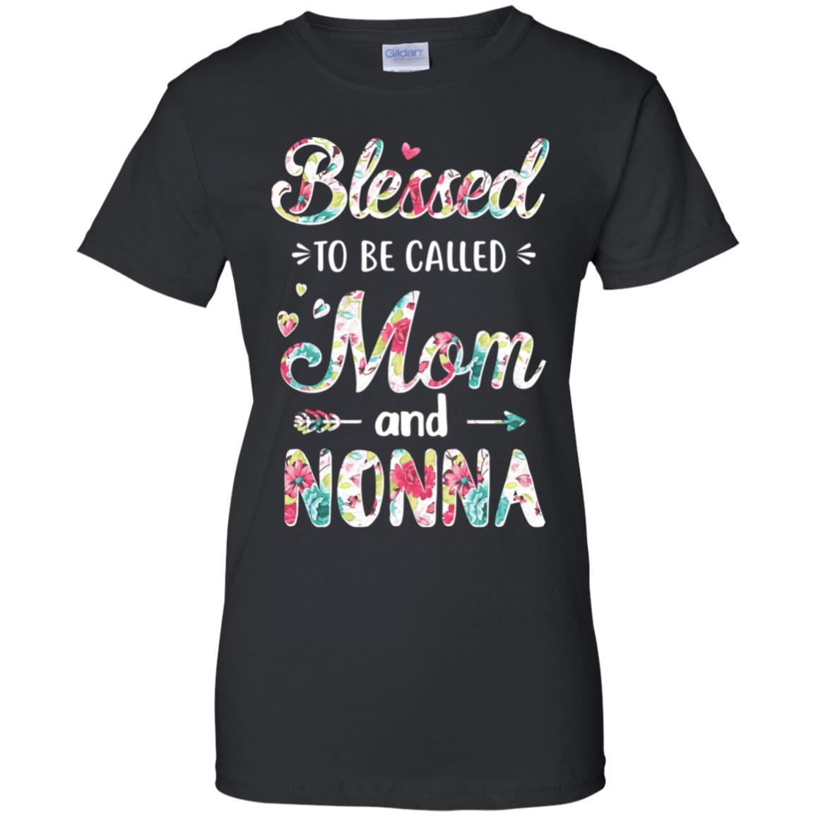Mothers Day Gifts Blessed To Be Called Mom And Nonna-T-Shirt & Hoodie-Women's T-Shirt-Black