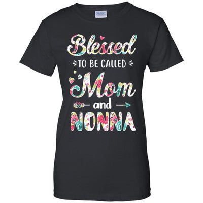 Mothers Day Gifts Blessed To Be Called Mom And Nonna-T-Shirt & Hoodie-Women's T-Shirt-Black
