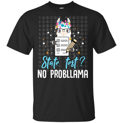 Llama Funny Motivational State Test Day For Students-T-Shirt & Hoodie-Classic T-Shirt-Black
