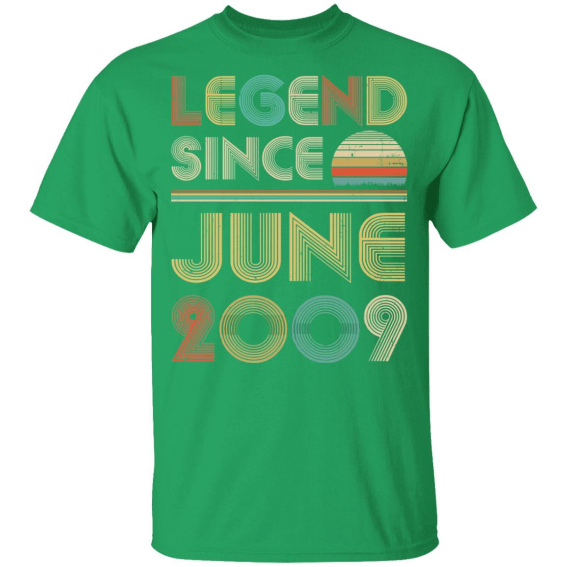 Legend Since June 2009 Vintage 12th Birthday Gifts Youth-Youth Shirt-Youth T-Shirt-Irish Green