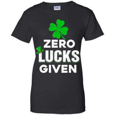 Zero Lucks Given St Patricks Day-T-Shirt & Hoodie-Women's T-Shirt-Black