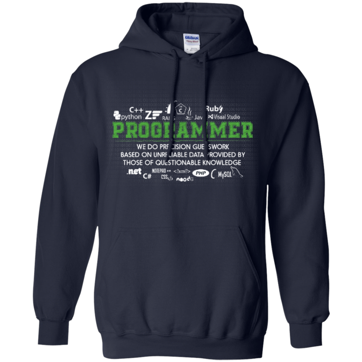 I'm A Programmer-T-Shirt & Hoodie-Pullover Hoodie-Navy