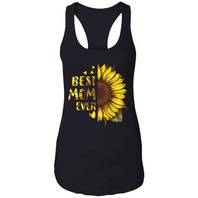 Best Mom Ever Sunflower For Mother's Day Gifts Women-T-Shirt & Tank Top-Women's Ideal Racerback Tank-Black