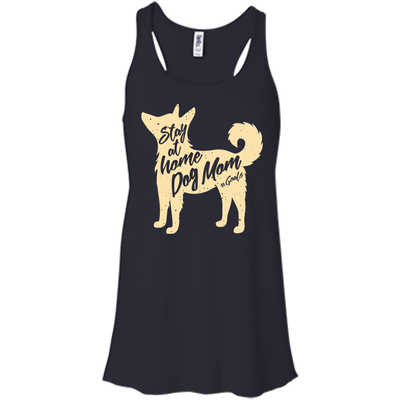 Stay At Home Dog Mom-T-Shirt & Hoodie-Women's Flowy Racerback Tank-Midnight