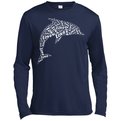 I Love Dolphin-T-Shirt & Hoodie-Long Sleeve T-Shirt-Navy
