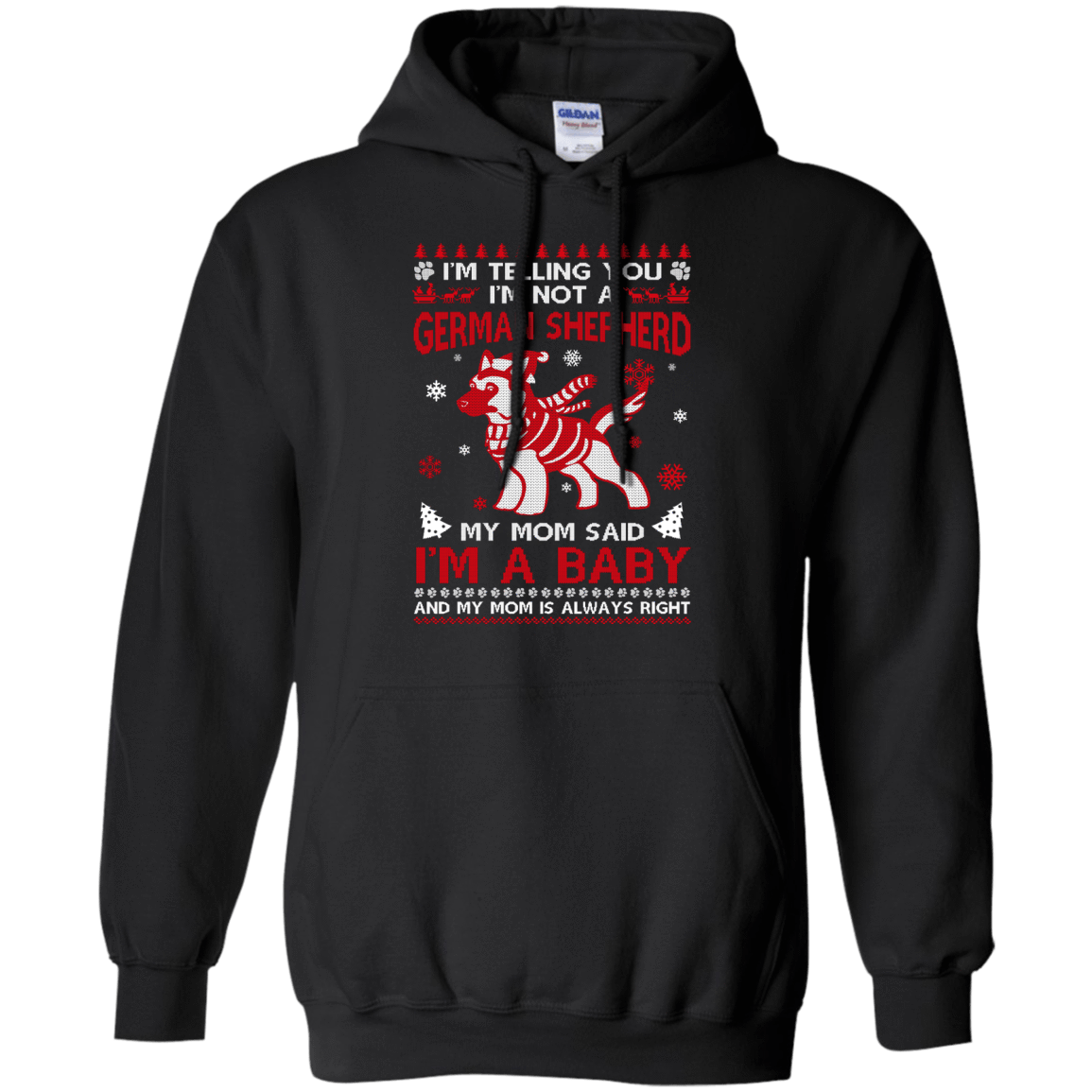 I'm Telling You I'm Not A German Shepherd-T-Shirt & Hoodie-Pullover Hoodie-Black