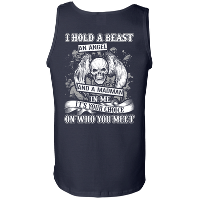 I Hold A Beast An Angel And A Madman In Me-T-Shirt & Hoodie-Unisex Tank-Navy