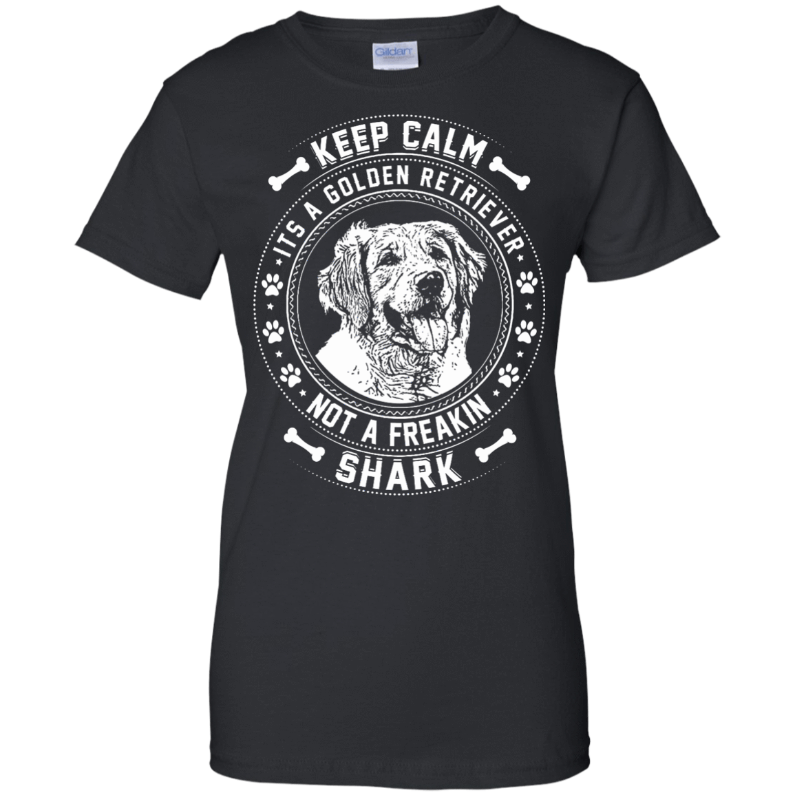 Keep Calm It's A Golden Retriever Not A Freaking Shark-T-Shirt & Hoodie-Women's T-Shirt-Black