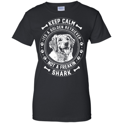 Keep Calm It's A Golden Retriever Not A Freaking Shark-T-Shirt & Hoodie-Women's T-Shirt-Black