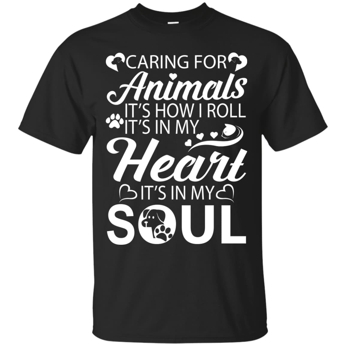 Caring For Animals Light-T-Shirt & Hoodie-Classic T-Shirt-Black